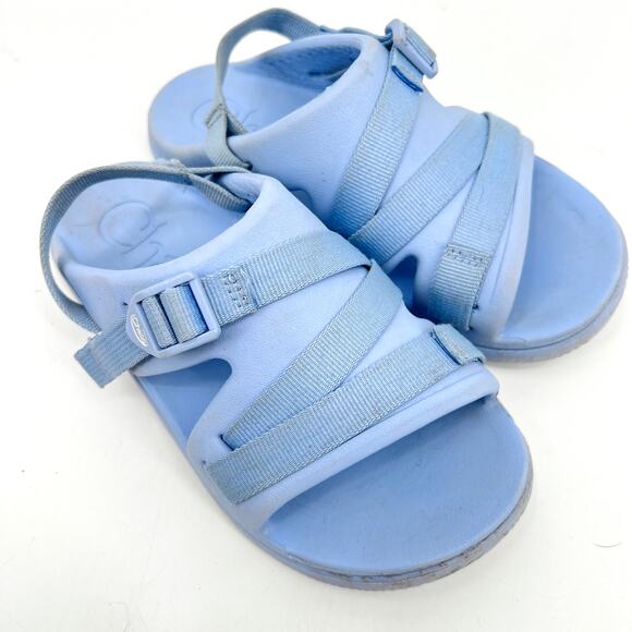 Chaco Chillos Sports Sandals Light Blue Big Kids Size 4 - Picture 5 of 7
